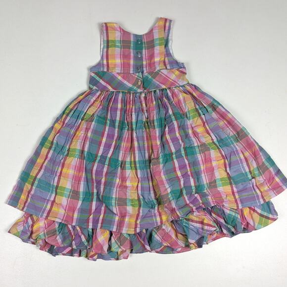 Ralph Lauren Dress Girls Sz 6x Rainbow Plaid Preppy Classic Girly - Picture 4 of 5
